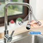 360° Rotating Kitchen Faucet Pressurized Anti-Splash Extended Filter Foam Universal Faucet Head Sprayer for Kitchen 3