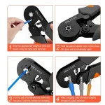 Hexagonal Self-Adjustable Ratchet Ferrule Crimping Tool Kit 23-10AWG 0.25-6mm² Crimper Kit with 400-2000pcs Wire Terminals 6