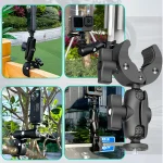 Camera Double Clip Crab Clamp For GoPro Motorcycle Bicycle Handlebar Clip Bracket For Insta360 One X2 X3 Sports Camera Accessory 6