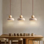Vintage pendant light with natural yellow agate stone, perfect for bedroom or restaurant 4