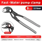 Water Pump Pliers Quick-Release Plumbing Pliers Pipe Wrench Adjustable Water Pipe Clamp Pliers Household Hand Tools Multi-functi 6