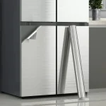 PVC Stainless Brushed Silver Removable Wallpaper Decor Film Vinyl Waterproof Oil-proof House Appliance Kitchen Elevator Sticker 2