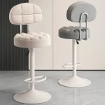Bar chairs, modern minimalist stools, rotating bar stools, home bar chairs, counter round stools, rotating chairs