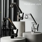 Dual Mode Universal Rotating Faucet Robotic Arm Wash Basin Kitchen Bathroom Hot and Cold Household Basin Wash Basin Sink 6
