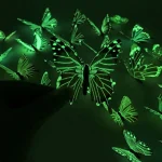 New 12Pcs Fashion 3D Luminous Butterfly Creative Wall Sticker For DIY Wall Stickers Modern Wall Art Home Decorations DIY Gift 5