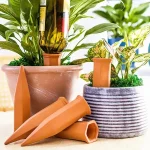 2 Packs, Plant Self-Watering Stakes, Terracotta Automatic Plant Waterer Devices Auto-Water Irrigation System For Indoor/Outdoor 2
