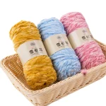 DIY 100% Polyester  Velvet Yarn Amigurumi Accessories Dolphin Baby Plush Yarn Soft Chenille Yarn for Knitting  1 Skein 100g 130M 2