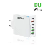 160W Multi Ports USB Type C Charger  Phone Charger Adapter For iPhone Samsung Xiaomi EU/US/UK Plug USB Wall Charger 5