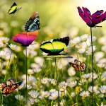24Pcs/set Butterflies Garden Yard Planter Colorful Whimsical Butterfly Stakes Decoracion Outdoor Decor Flower Pots Decoration 4