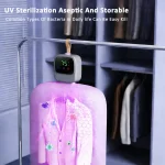 Portable Clothing Dryer Foldable Electric Clothes Dryer Mini Laundry Dryer with UV Sterilization Portable Travel Clothes Dryer 2