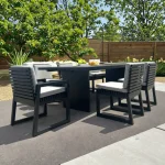 Hotel Modern Aluminum Outdoor Furniture Villa Garden Sofa Set Durable Patio Furniture Set Resort Luxury  Outdoor Garden Use 6