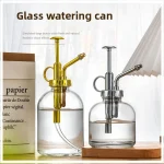 220-360ml Transparent Glass Watering Can Gardening Household Water Sprinkler Watering Can Watering Spray Can Home Decor 2
