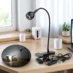 Flexible Table Lamp USB Power Lamp Reading Book Light With Holder Clip Study Reading Lamps Bedside Table Bedroom Decor Nightlamp 2