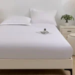 1PC waterproof soft skin frosting solid color bed cap dust cover Mattress cover sheet (pillow case and pillow core not included) 6