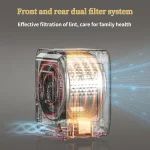Portable Clothes Dryer 110V Electric Compact Laundry Dryer with Stainless Steel Tub for Apartments Dorms RVs White 6