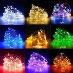 USB Led Fairy Lights Copper Wire String 20M 200LED Holiday Outdoor Lamp Garland For Christmas Tree Wedding Party Decoration 6