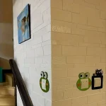 5-15pcs 35cm x 35cm 3D Self-adhesive Solid Color Wall Sticker Waterproof DIY Living room  Background Brick Pattern Home Decor ﻿ 4