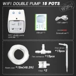 WIFI Intelligent Watering Device Double Pump Timed Automatic Drip Irrigation System Remote APPController for Garden Plant Flower 5
