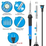 2026 Electric Soldering Iron Kits (SKU:10-IN-1)(16-IN-1)(20-IN-1) 60W Adjustable Temperature Replaceable Soldering Iron Welding 3