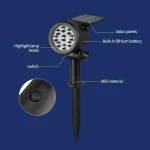 1/2/3/4Pcs Solar Powered 9LED Lamp Adjustable Solar Spotlight In-Ground IP65 Waterproof Landscape Wall Light Outdoor Lighting 4
