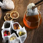 300/50PCS Disposable Tea Bags Non-woven Fabric Drawstring Tea Infuser Spice Loose Tea Coffee Seal Filter Mesh Bag Kitchen Tools 4