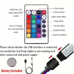 5M Led Light with USB Plug 24 Keys 5050 Multicolor RGB TV Background Light Bar Game Room Family Party Decoration Night Light 6