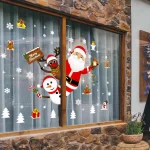 Christmas Window Stickers Christmas Wall Sticker Kids Room Wall Decals Merry Christmas Decorations For Home New Year Stickers 2