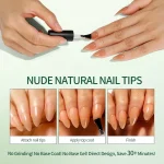Nailpop 3-IN-1 Nude Natural Soft Nail Tips Set 140PCS Skin Tones Press on Nails Ultra-Fit Gel Nail Extensions Easy Manicure DIY 5