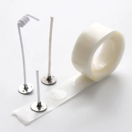 100 Dots/Roll Candle Wick Stickers 13mm Double-Sided Adhesive Glue Stickers Balloon Tape Removable DIY Candle Making