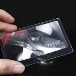 10PCS Magnifiers Credit Card Shape 3 X Transparent Magnifier Magnification Magnifying Fresnel LENS Made of Plastics 3