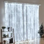USB Christmas LED curtain lights, indoor fairy curtain lights, suitable for bedroom, background windows, holiday lighting 3
