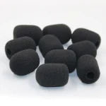 JCD 10pcs Mini Microphone Foam Covers Mic Protector Covers Replacement Headset Windshield Sponge Cover Microphone Cover for Mic 6