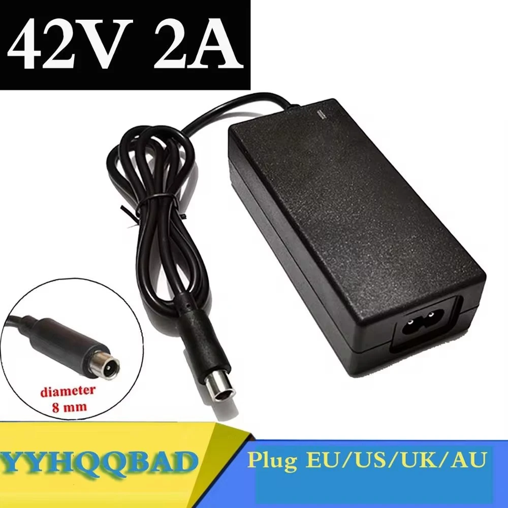 42V 2A Battery Charger for 36V Li-ion Battery 10S 18650 pack Connector RCA 8MM Power Supply Adapters 42V 2A Battery Charger for 36V Li-ion Battery 10S 18650 pack Connector RCA 8MM Power Supply Adapters
