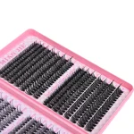 MIAOJIE DIY Lash Extension Kit 720pcs Lash Clusters Individual Eyelashes Kit with Lash Bond and Seal Wispy Natural Mange Lashes 6