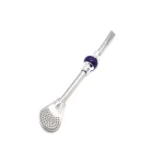 16cm 19cm Stainless Steel 304 Straw Spoon Colored Bead Tea Filter Yerba Mate Bombilla Reusable Coffee Spoons Milk Drinking 4