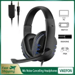 New Upgrade Wired Headset Gamer with Mic Noise Cancelling Headphones For PC Computer Laptop PS4 PS5 Nintendo Tablet Earphones 3