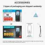 Mileseey S6 Laser Distance Meter 40m/120m, Rangefinder with Level Bubble , LCD Display with Backlit, Measure Tools for Home 6