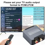 Digital to Analog Audio Converter 192KHz DAC Digital SPDIF Optical to Analog L/R RCA Converter Toslink Optical to 3.5mm Adapter 5