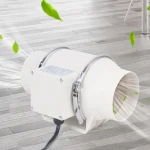 HF-100P 110V 35W Radiator Fan Radiator Ventilator Exhaust Ventilation Fan Air Duct Fan Duct Ventilation Fan for Home, Kitchen 2