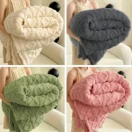 Ultra-Soft 3D Plush Fleece Blanket – Luxurious Dense Weave, Cozy Flannel Throw for Warmth 3