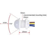 PIR Motion Sensor Detector Smart Switch Home Indoor Outdoor Infrared Light 110V 220V Time Delay Mode Adjust Lighting Switch 4