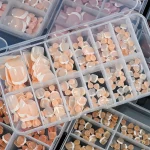 120pcs/Box French Tip Press-On Toenails Pink Color System Square Shape Foot Nails Short Length Glossy Finish False Toe Nails Set 5