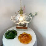 Home Simple LED Pendant Light Fixture Bedroom Living Room Bar Colorful Glass Copper Hanging Lamp Light Edison Ceiling Chandelier 4