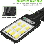 108 LED Solar Lights Outdoor With 3 Mode Waterproof Motion Sensor Security Lighting LED Wall Street Lamp for Garden Patio Path 3