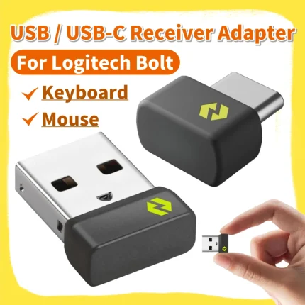 Wireless USB / USB-C Receiver Adapter Fit for Logi Bolt Mouse and Keyboard MX Keys mini、K860、POP Keys、POP mouse、MX Master 3s....