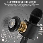 Portable Handheld Wireless Karaoke Microphone Speaker Microphone for Kids Music Player Singing Recorder KTV 4