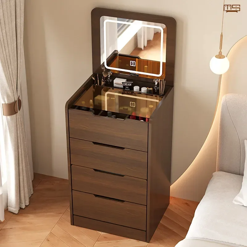 Modern and Simple Small Dressing Table Girly Style Integrated Multi-functional Dresser + Cabinet + Stool for Bedroom Modern and Simple Small Dressing Table Girly Style Integrated Multi-functional Dresser + Cabinet + Stool for Bedroom