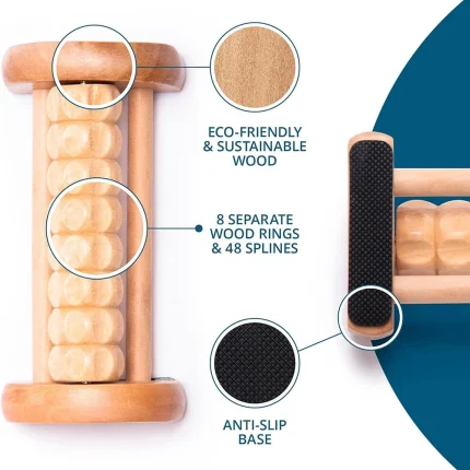 Foot Sole Massager Wooden Roller Type Solid Wood Foot Foot And Leg Massager Acupoint Ball For Plantar Fasciitis Travel Type Foot