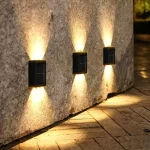 1~6pcs Solar Light Outdoor Up and Down Wall Washer Light Waterproof Solar Lamp Garden Street Balcony Yard Stairs Fence Decor 2