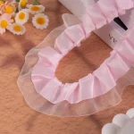 2meters Pink Lace Ribbons Trim For Party Dress Decor Fabric DIY Apparel Sewing Supplies Clothing Collar Cuff Needlework Crafts 6